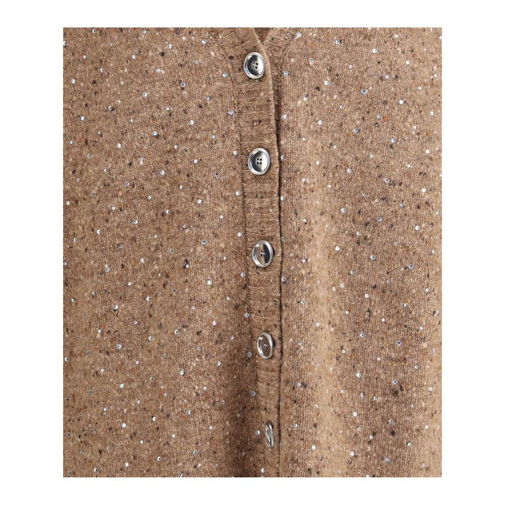 PINKO Beige Wool Cardigan