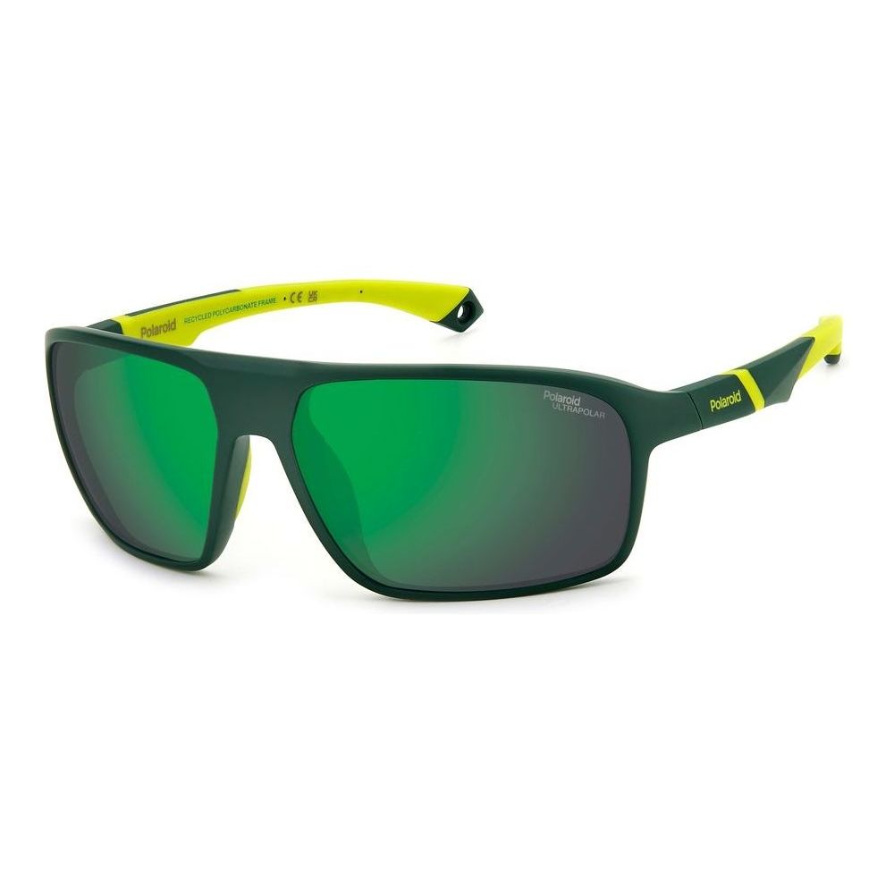 POLAROID MOD. PLD 7058_S green sunglasses, polycarbonate frame, for gentlemen, stylish eyewear.