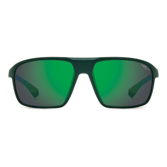 POLAROID MOD. PLD 7058_S sunglasses for gentlemen, made of durable polycarbonate, featuring stylish green lenses.