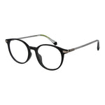 Unisex glasses POLAROID MOD. PLD D461_G 50807 with round black frames and silver temples.