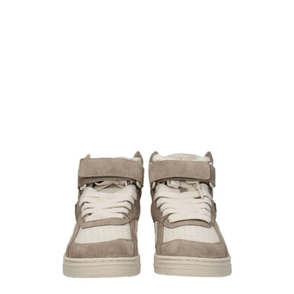 Palm Angels Beige Leather High Top Sneakers