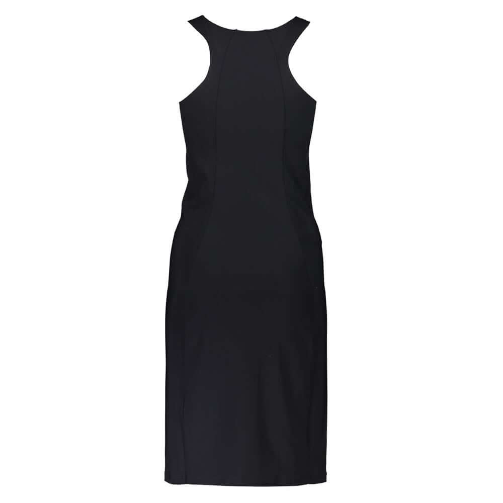 Patrizia Pepe Black Elastane Dress with wide hat straps and crew neck
