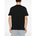 Back view of model wearing Paul Smith T-shirts and Polos Black, black crew neck short sleeve cotton t-shirt, size M.