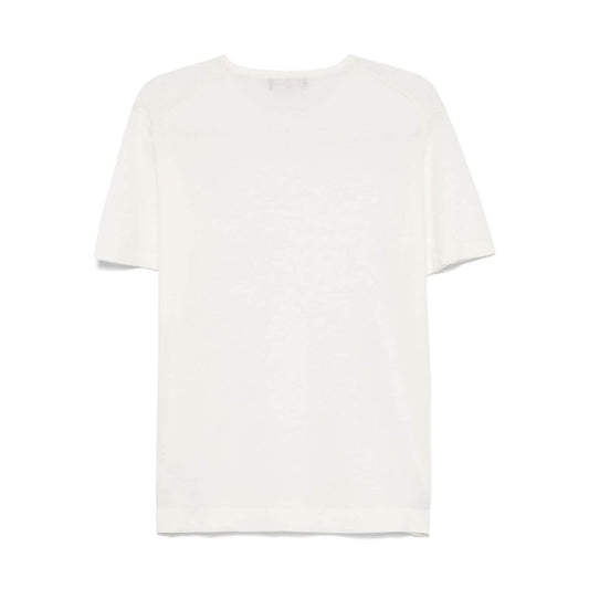 White Peuterey T-shirts and Polos with crew neck and short sleeves, featuring ribbed cuffs and hem for a classic fit.