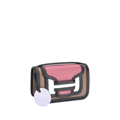 Pierre Hardy Multicolor Calf Leather Bos Taurus Shoulder Bag with handle and adjustable strap, front pocket, and magnetic closure.