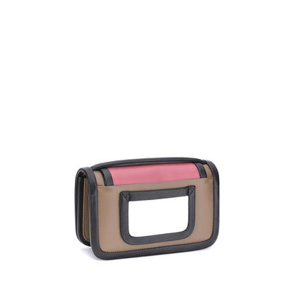 Pierre Hardy Multicolor Calf Leather Bos Taurus Shoulder Bag with top handle and adjustable strap, front pocket with interlocking flap.