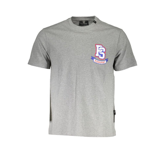 Plein Sport Brown Cotton Men T-Shirt with bold logo and modern athletic design