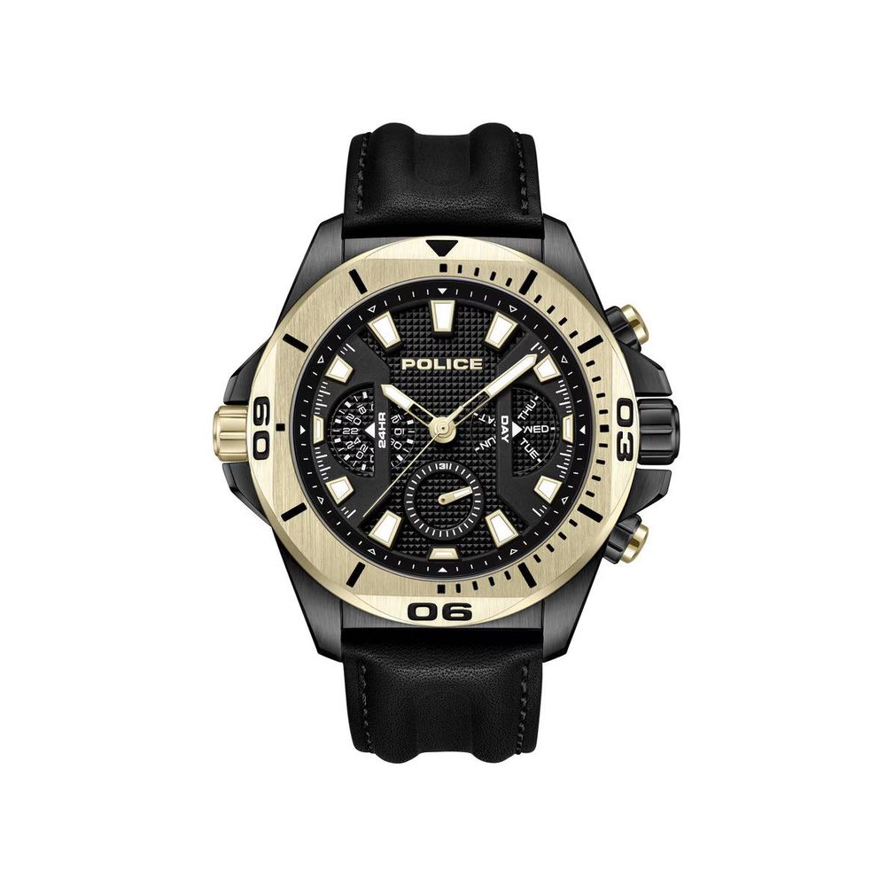 Police Black Artificial Leather Sport Watch