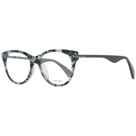 Police Elegant Grey Full-Rim Women's Eyeglasses with chic design, durable plastic frame, and comfortable spring hinges.