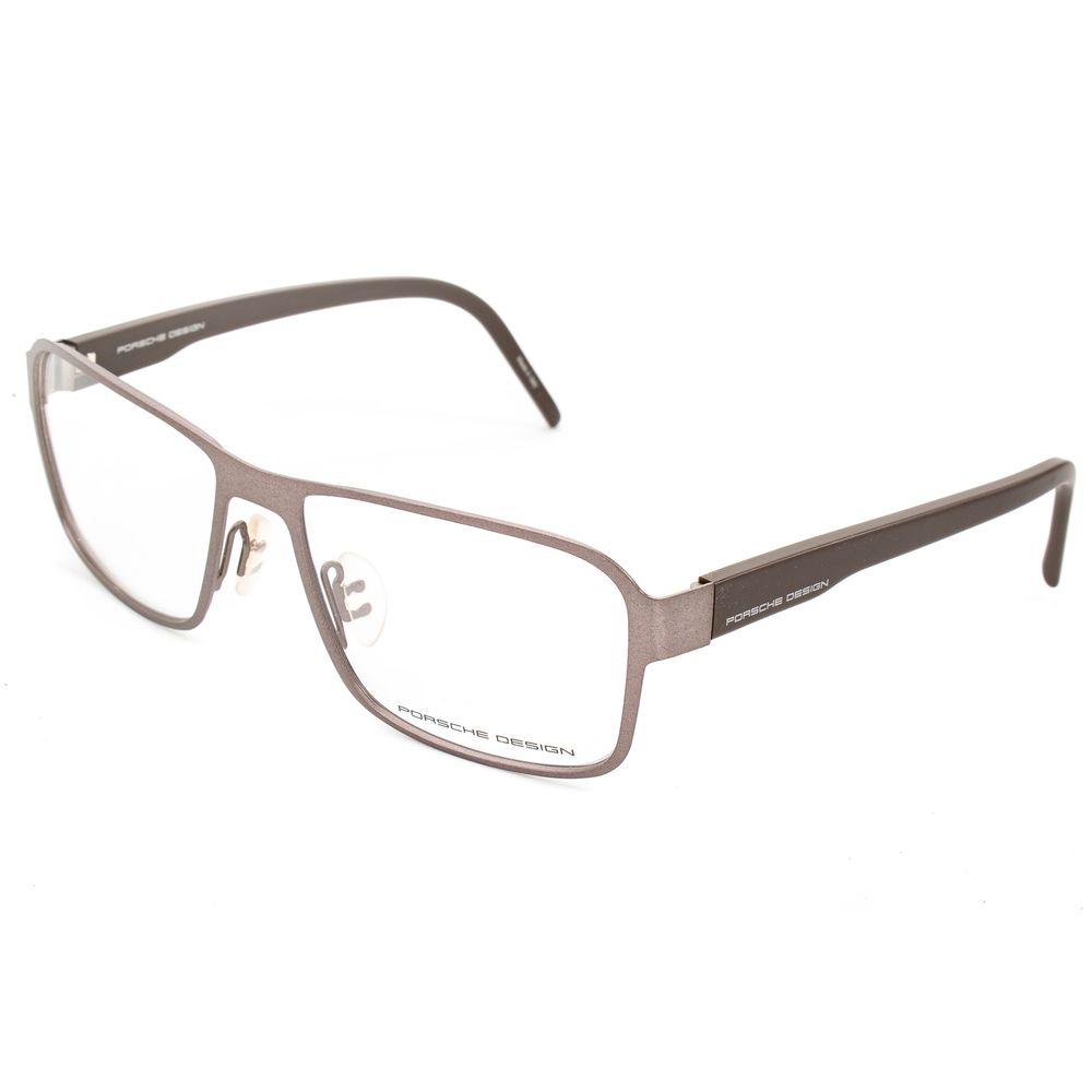 Porsche Brown Metal Frames glasses P8290-C with brown metal frame, 56/17/140 mm measurements, made in Italy, luxury eyewear.