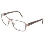 Porsche Brown Metal Frames glasses P8290-C with brown metal frame, 56/17/140 mm measurements, made in Italy, luxury eyewear.