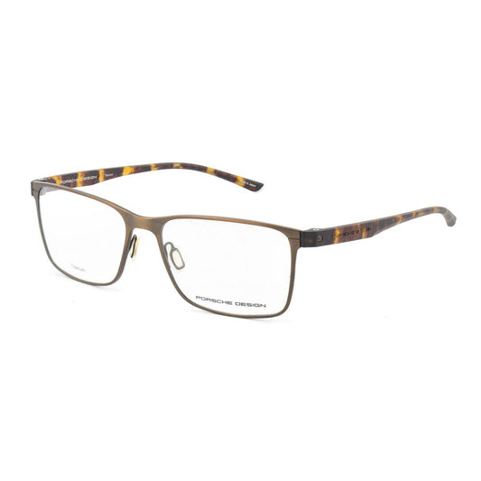 Porsche Design Gold Titanium Frames in golden titanium with tortoiseshell arms, model P8346E57, 57/16/145 mm measurements.
