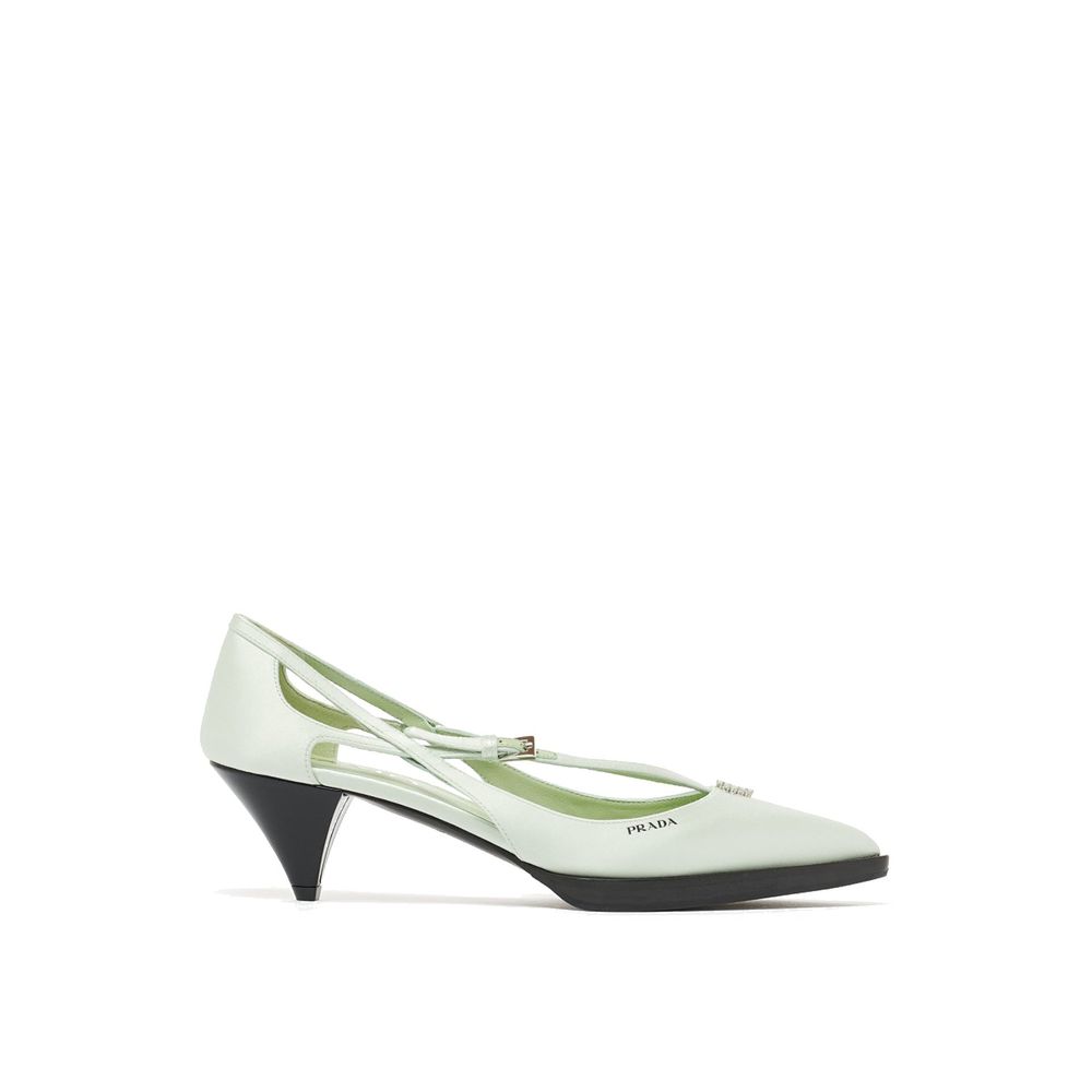 Prada Bicolor Silk Mid Heel Pumps 1728,75611013280,Bicolor,EU39/US9,Mid Heel - Pumps - Shoes,New with tags,Prada,Pumps - Shoes,Shoes,Women