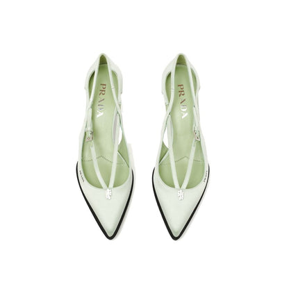 Prada Bicolor Silk Mid Heel Pumps 1728,75611013280,Bicolor,EU39/US9,Mid Heel - Pumps - Shoes,New with tags,Prada,Pumps - Shoes,Shoes,Women