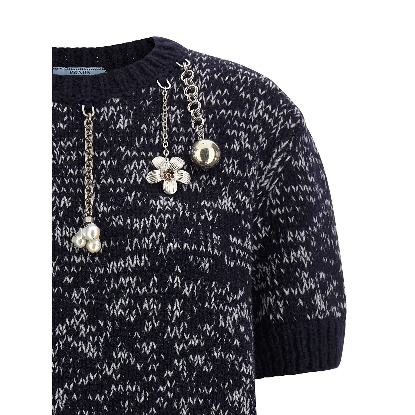 Prada Multicolor Virgin Wool Cardigan