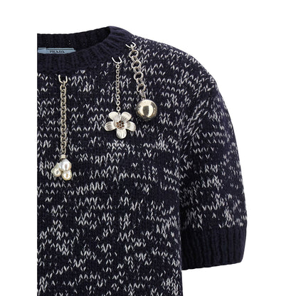 Prada Multicolor Virgin Wool Cardigan