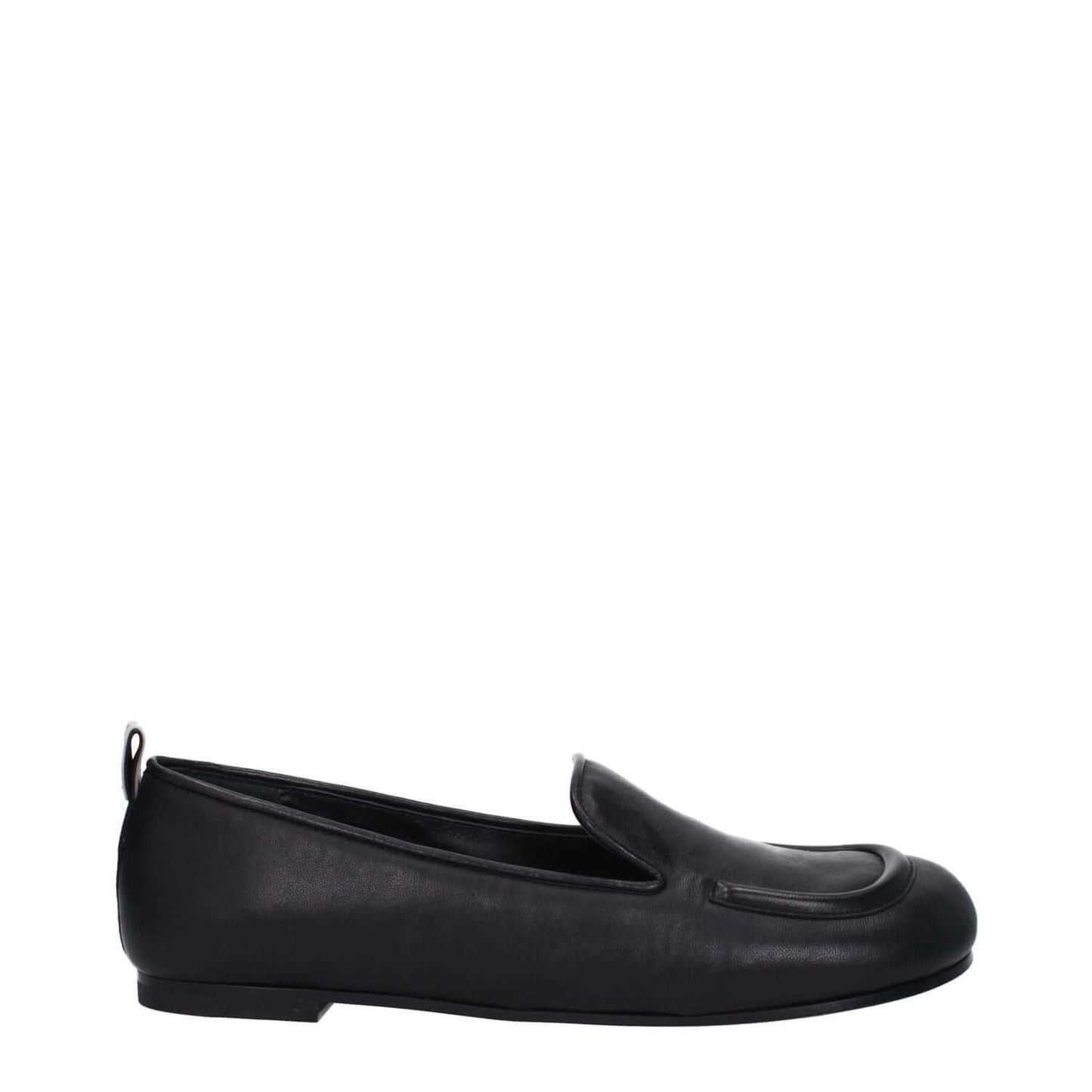 Premiata Black Leather Slip-On Loafers