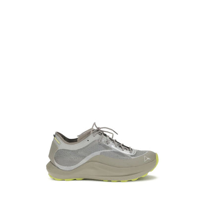 ROA Gray Polyester Athletic Sneakers with Vibram sole, designed for challenging terrain, featuring water-repellent nylon upper and EVA midsole.