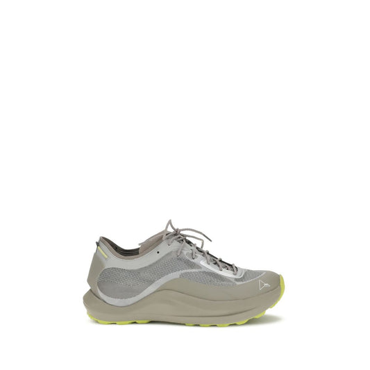 ROA Gray Polyester Athletic Sneakers with Vibram sole, designed for challenging terrain, featuring water-repellent nylon upper and EVA midsole.