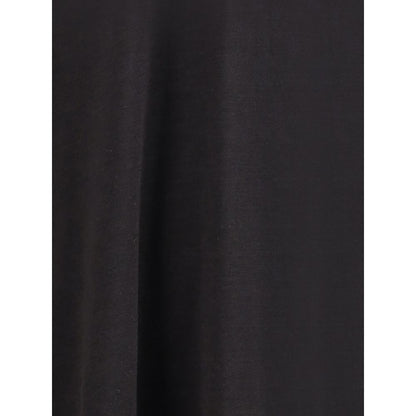 Close-up of Rick Owens Black Fleece Wool Sportswear, showcasing soft black wool texture with a smooth, luxurious finish.