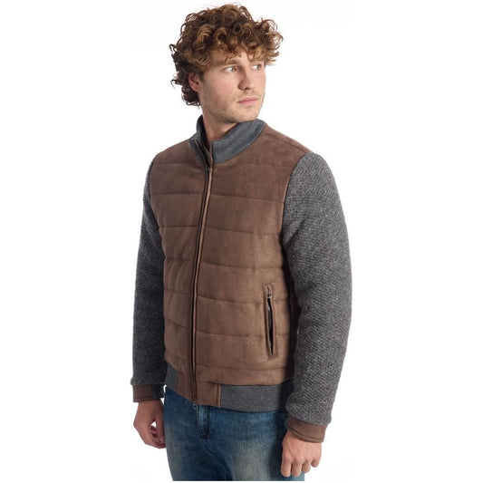Roberto Pepe Luxury Brown Wool Men Jacket RO-24687-IT48 | M