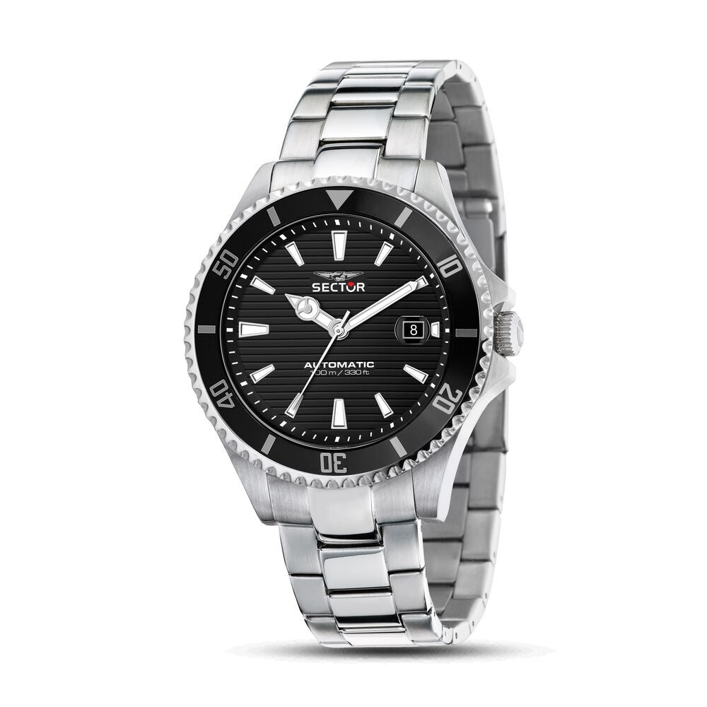SECTOR MOD. R3223161006 wristwatch for gents, silver case, 43 mm, mechanic automatic movement, sleek design.