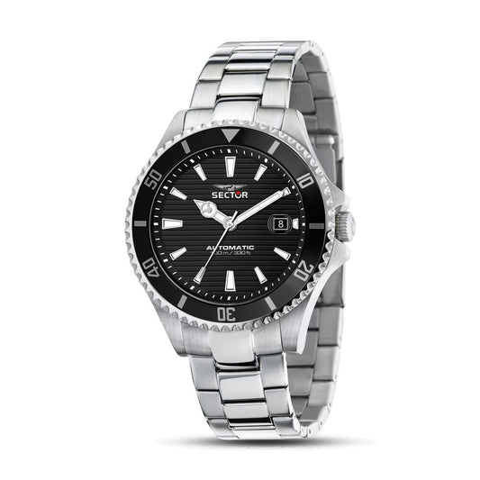SECTOR MOD. R3223161006 wristwatch for gents, silver case, 43 mm, mechanic automatic movement, sleek design.