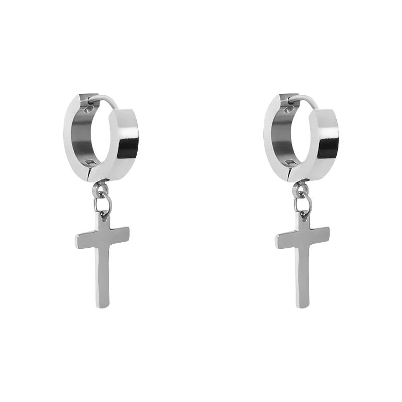 STROILI Mod. 1666492 silver hoop earrings with cross charms from Stroili Jewels Jewelry collection.