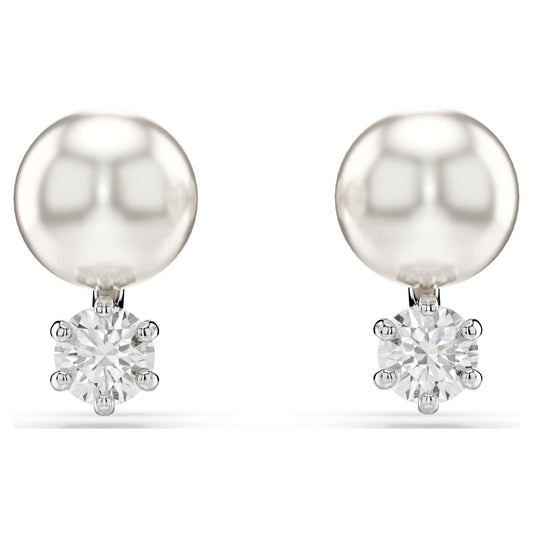 Elegant SWAROVSKI JEWELS JEWELRY Mod. 5694225 earrings featuring pearls and sparkling crystals.