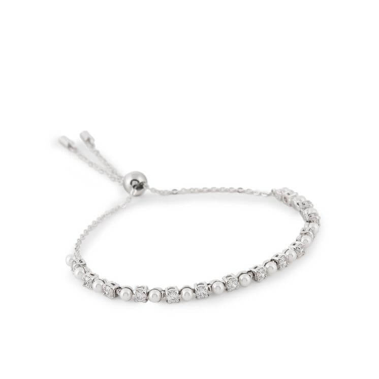 SWAROVSKI Mod. 5689633 Matrix Tennis bracelet with crystal pearls and zirconia