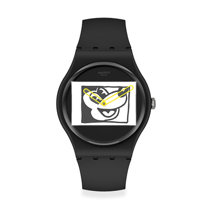 SWATCH Mod. MICKEY BLANC SUR NOIR READY STOCKED WATCHES,Unisex,Wristwatch