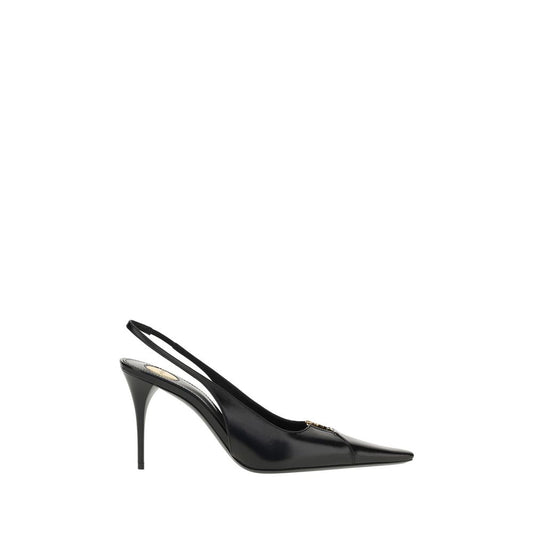 Saint Laurent Black Calf Leather Bos Taurus Pumps