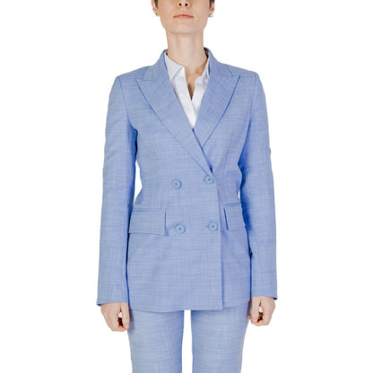 Sandro Ferrone Blue Viscose Blazer