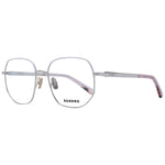 Sandro Pink Women Glasses Frame, rose metal full-rim with demo lenses and round style, size 54-17-135, includes branded case.