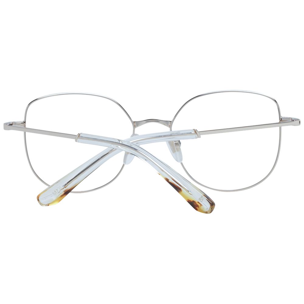 Sandro Silver Women Glasses Frame in stainless steel, full-rim style with demo lenses, featuring square design; includes branded case.