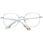 Sandro Silver Women Glasses Frame in stainless steel, full-rim style with demo lenses, featuring square design; includes branded case.