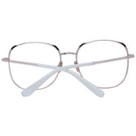 Sandro White Women Glasses Frame, full-rim square design, metal frame with demo lenses, includes branded case. Size 53-17-140.