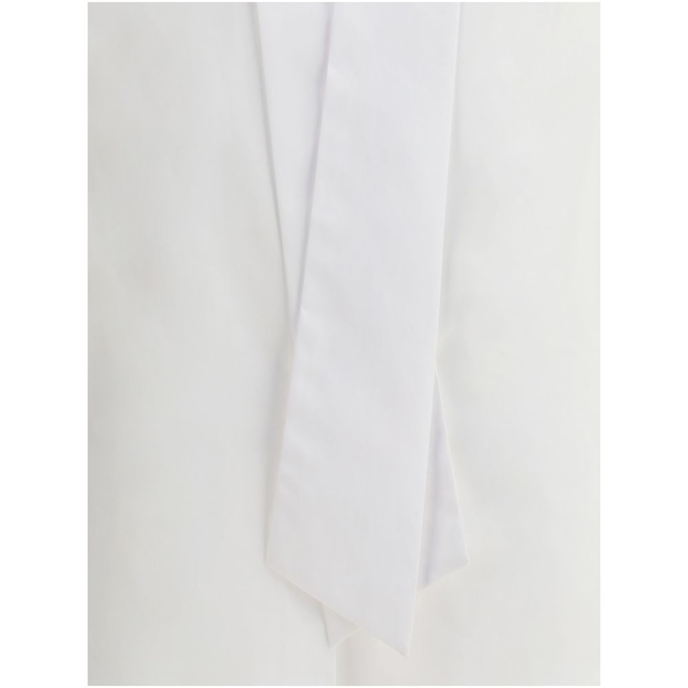 Sara Roka White Cotton Dress Shirt