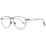 Scotch & Soda Gray Men Glasses Frame in gunmetal, aviator style with full-rim design, metal frame, and demo lenses, size 55-13-140.