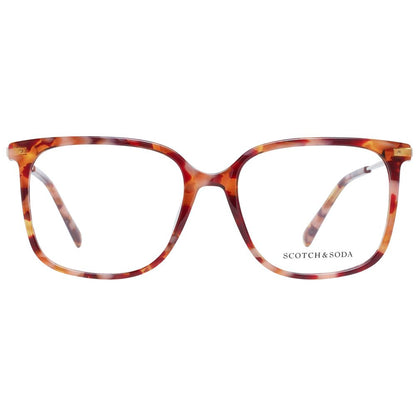 Scotch & Soda Orange Acetate Glasses (Frames) for women in a square full-rim style with demo lenses.