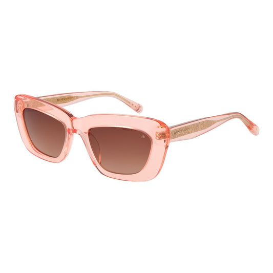 Scotch & Soda Pink Women Sunglass with rose acetate cat-eye frame and gradient lenses, offering 100% UVA & UVB protection.