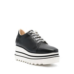 Stella McCartney Sneakers Black - Elyse Eco Alter low-top with platform wedge, rubber sole, lace-up, and branded insole.