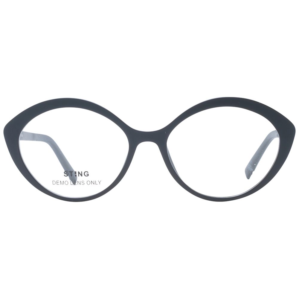 Sting Black Women Glasses Frame with black full-rim oval design, polarized gradient lenses, and 100% UVA/UVB protection.