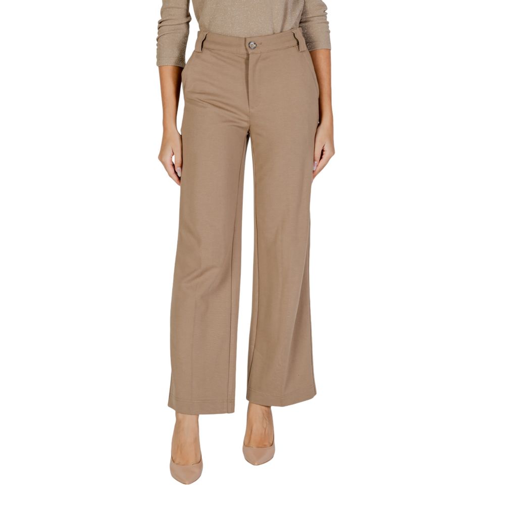 Street One Beige Viscose Casual Pants