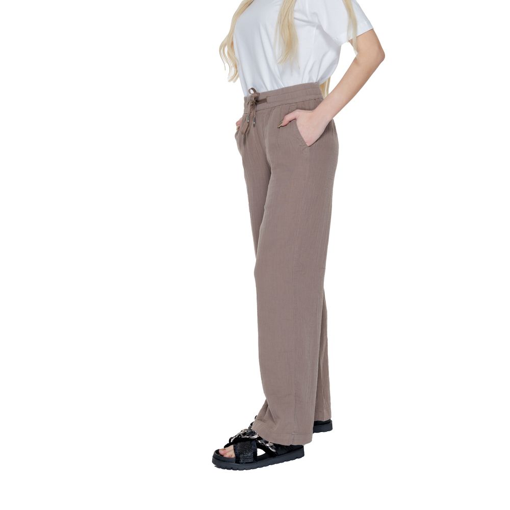 Street One Brown Cotton Pant