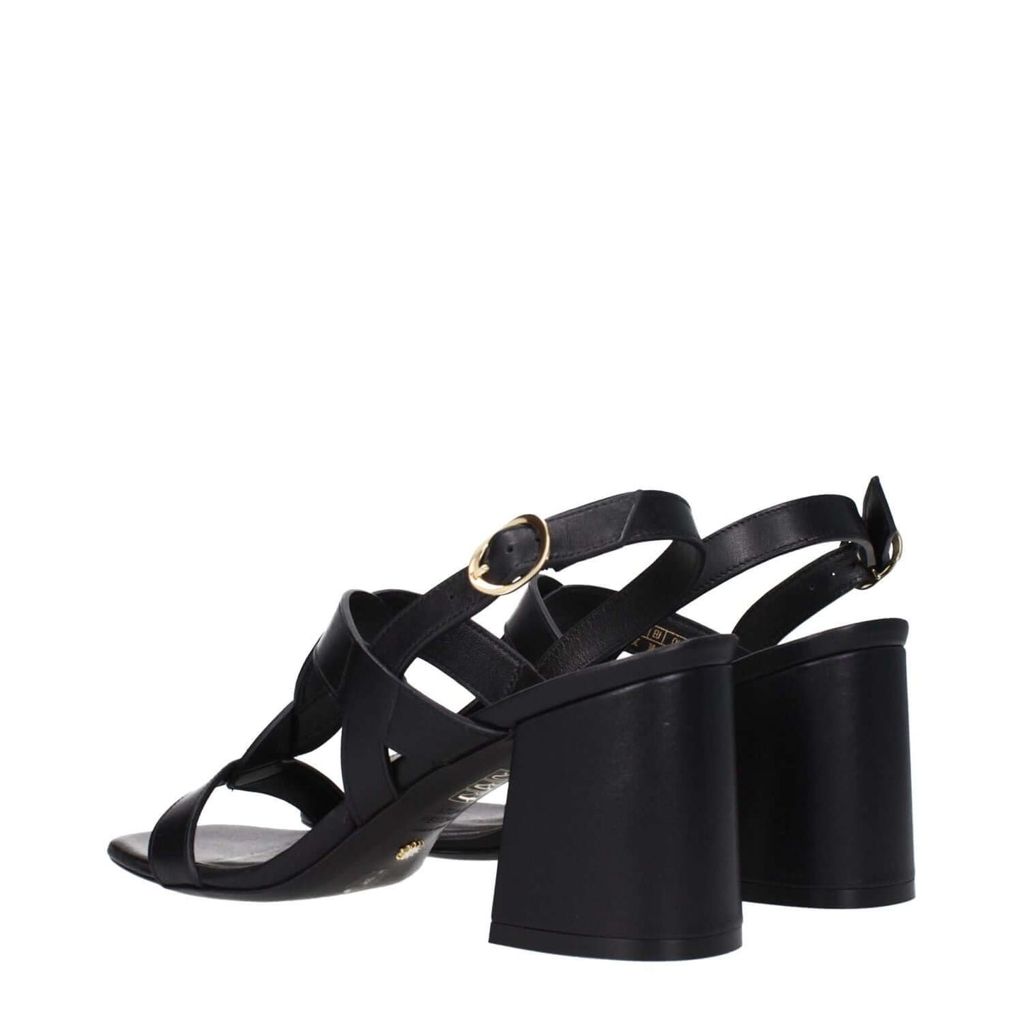 Stuart Weitzman Black Leather Platform Sandals