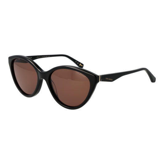 Womens sunglasses TED BAKER MOD. TB1735 56001 elegant cat-eye design, black frame with brown lenses, fashion eyewear for ladies
