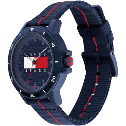TOMMY HILFIGER Mod. 1791997 gent's quartz analog watch, multifunction, 42mm case, mineral dial, 3 ATM water resistance on official packaging.