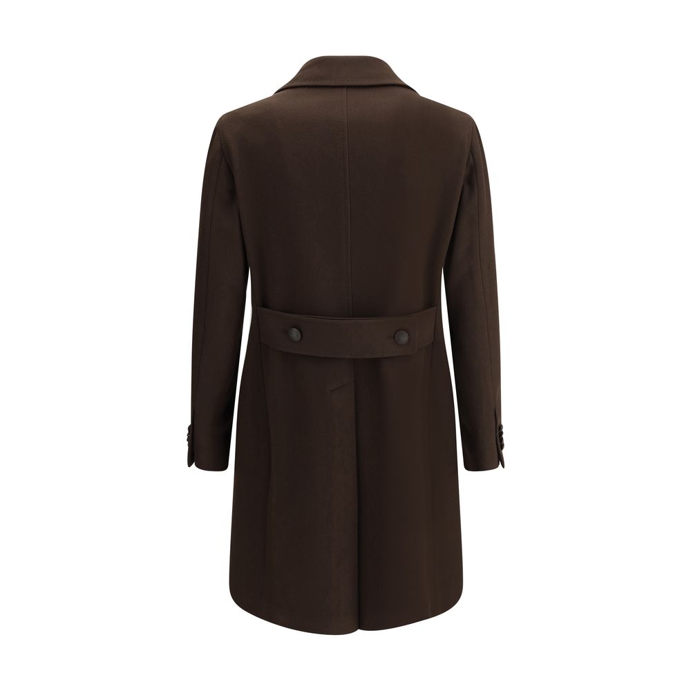 Tagliatore Brown Wool Coat