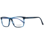 Ted Baker Blue Men Glasses Frame, full-rim acetate, rectangle style, 52-15-145 size, with branded case included.